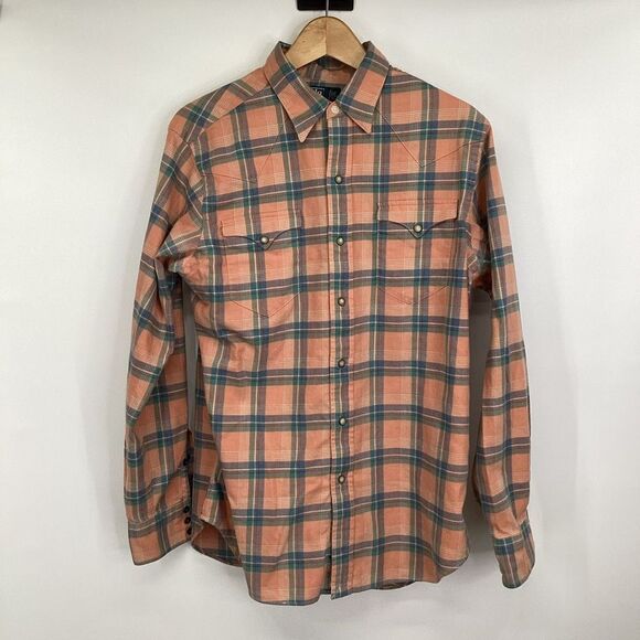 Mens Polo Ralph Lauren Western Pearl Snap Flannel medium - Picture 1 of 8